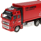 Maxbell 1:38 Scale Diecast Container Truck Construction Vehicle Car Model Toy Red