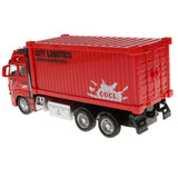 Maxbell 1:38 Scale Diecast Container Truck Construction Vehicle Car Model Toy Red