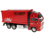Maxbell 1:38 Scale Diecast Container Truck Construction Vehicle Car Model Toy Red