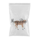 Maxbell Simulation Faux Fur Animal Model Toy Figures Home Decor Light Brown Horse