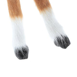 Maxbell Simulation Faux Fur Animal Model Toy Figures Home Decor Light Brown Horse