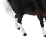 Maxbell Simulation Faux Fur Animal Model Toy Figures Home Decor Black Horse