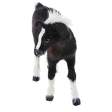 Maxbell Simulation Faux Fur Animal Model Toy Figures Home Decor Black Horse