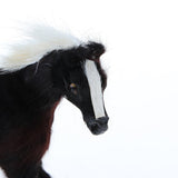 Maxbell Simulation Faux Fur Animal Model Toy Figures Home Decor Black Horse