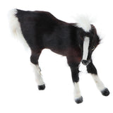 Maxbell Simulation Faux Fur Animal Model Toy Figures Home Decor Black Horse