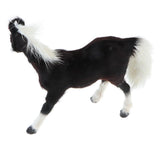 Maxbell Simulation Faux Fur Animal Model Toy Figures Home Decor Black Horse