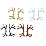 Maxbell Simulation Deer Horns Antlers Costume Accessory for DIY Hair Headband White