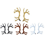 Maxbell Simulation Deer Horns Antlers Costume Accessory for DIY Hair Headband White