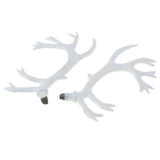 Maxbell Simulation Deer Horns Antlers Costume Accessory for DIY Hair Headband White