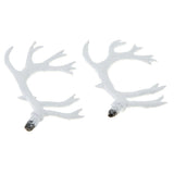 Maxbell Simulation Deer Horns Antlers Costume Accessory for DIY Hair Headband White