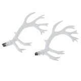 Maxbell Simulation Deer Horns Antlers Costume Accessory for DIY Hair Headband White