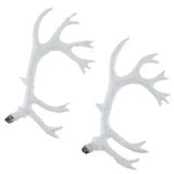 Maxbell Simulation Deer Horns Antlers Costume Accessory for DIY Hair Headband White