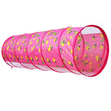 Maxbell 1.5M Glowworm Tunnel Toy Play Tent Discovery Tube Gift Kids Game Pink