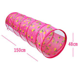 Maxbell 1.5M Glowworm Tunnel Toy Play Tent Discovery Tube Gift Kids Game Pink