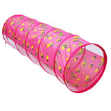 Maxbell 1.5M Glowworm Tunnel Toy Play Tent Discovery Tube Gift Kids Game Pink