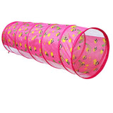 Maxbell 1.5M Glowworm Tunnel Toy Play Tent Discovery Tube Gift Kids Game Pink
