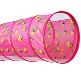Maxbell 1.5M Glowworm Tunnel Toy Play Tent Discovery Tube Gift Kids Game Pink