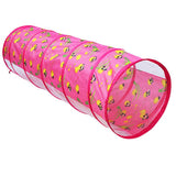 Maxbell 1.5M Glowworm Tunnel Toy Play Tent Discovery Tube Gift Kids Game Pink