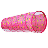 Maxbell 1.5M Glowworm Tunnel Toy Play Tent Discovery Tube Gift Kids Game Pink