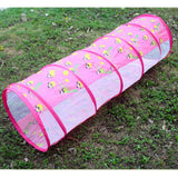 Maxbell 1.5M Glowworm Tunnel Toy Play Tent Discovery Tube Gift Kids Game Pink