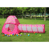 Maxbell 1.5M Glowworm Tunnel Toy Play Tent Discovery Tube Gift Kids Game Pink
