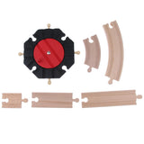 Maxbell Wooden Trains Railway Set Compatible Accessories Big Curved Rail