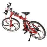Max 1:10 Scale Alloy Diecast Bike Model Handicraft Bicycle Toy Red Foldable
