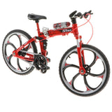 Max 1:10 Scale Alloy Diecast Bike Model Handicraft Bicycle Toy Red Foldable