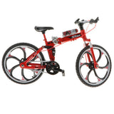 Max 1:10 Scale Alloy Diecast Bike Model Handicraft Bicycle Toy Red Foldable