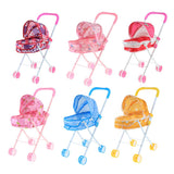 Max Mini Foldable Baby Push Cart Pushchair Stroller Pretend Play Toys Heart