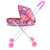 Max Mini Foldable Baby Push Cart Pushchair Stroller Pretend Play Toys Heart