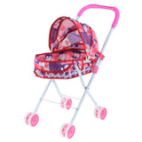 Max Mini Foldable Baby Push Cart Pushchair Stroller Pretend Play Toys Heart