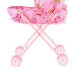 Max Mini Foldable Baby Push Cart Pushchair Stroller Pretend Play Toys Strawberry