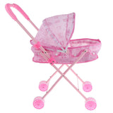 Max Mini Foldable Baby Push Cart Pushchair Stroller Pretend Play Toys Pink