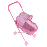 Max Mini Foldable Baby Push Cart Pushchair Stroller Pretend Play Toys Pink