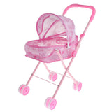 Max Mini Foldable Baby Push Cart Pushchair Stroller Pretend Play Toys Pink