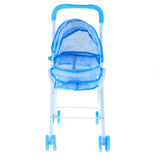 Max Mini Foldable Baby Push Cart Pushchair Stroller Pretend Play Toys Blue