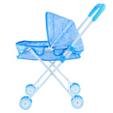 Max Mini Foldable Baby Push Cart Pushchair Stroller Pretend Play Toys Blue