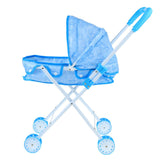 Max Mini Foldable Baby Push Cart Pushchair Stroller Pretend Play Toys Blue