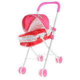 Max Mini Foldable Baby Push Cart Pushchair Stroller Pretend Play Toys Red