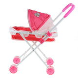 Max Mini Foldable Baby Push Cart Pushchair Stroller Pretend Play Toys Red