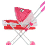 Max Mini Foldable Baby Push Cart Pushchair Stroller Pretend Play Toys Red