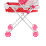 Max Mini Foldable Baby Push Cart Pushchair Stroller Pretend Play Toys Red