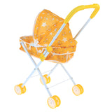 Max Mini Foldable Baby Push Cart Pushchair Stroller Pretend Play Toys Yellow