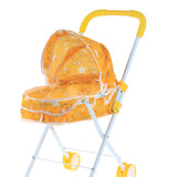 Max Mini Foldable Baby Push Cart Pushchair Stroller Pretend Play Toys Yellow