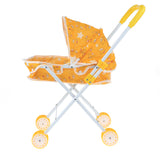 Max Mini Foldable Baby Push Cart Pushchair Stroller Pretend Play Toys Yellow