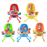 Maxbell Kitchen Role Play Set Pretend Play Toy Kit for Kid with Portable Case Red
