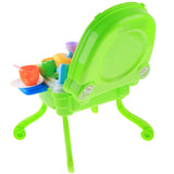 Maxbell Kitchen Role Play Set Pretend Play Toy Kit for Kid with Portable Case Green
