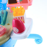 Max Kitchen Role Play Set Pretend Play Toy Kit for Kid with Portable Case Ice Cream Blue