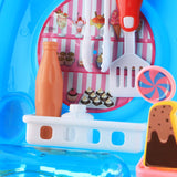 Max Kitchen Role Play Set Pretend Play Toy Kit for Kid with Portable Case Ice Cream Blue
